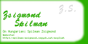 zsigmond spilman business card